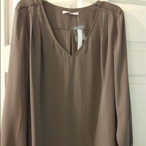 Long sleeve blouse with tags